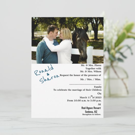 Met een foto kaart (Staand voorkant)