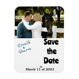 Met een foto magneet