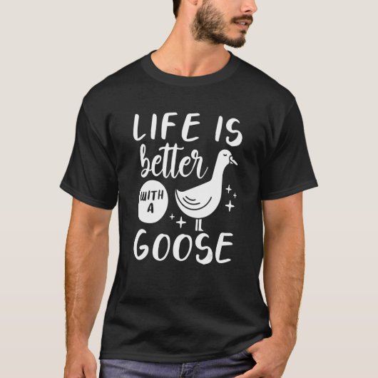 Met een gans t-shirt (Voorkant)