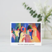 Met een gele jas tegen August Macke Briefkaart (Staand voorkant)