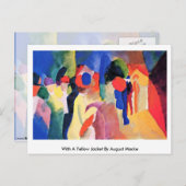 Met een gele jas tegen August Macke Briefkaart (Voorkant / Achterkant)