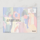 Met een gele jas tegen August Macke Briefkaart (Achterkant)