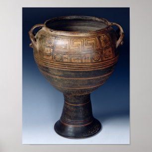 Met een geometrisch patroon versierde kwabben poster