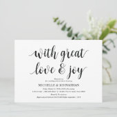 Met een geweldige liefde repetitief voor het avond kaart (Staand voorkant)