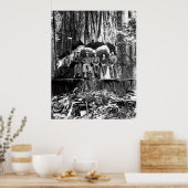 MET EEN GIANT REDWOOD c. 1889 Poster (Keuken)