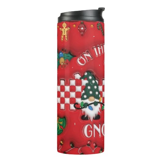 met een gnoom thermosbeker (Gedraaid links)