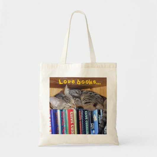Met een goed boek samengevat tote bag (Voorkant)
