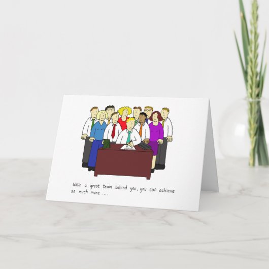 Met een goed team kun je meer bereiken. kaart (Voorkant)