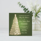 Met een gouden gouden kerstbruiloft kaart (Staand voorkant)