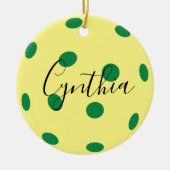 Met een grap, Pickleball Ceramic Ornament (Voorkant)