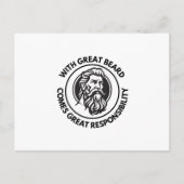 Met een grote baard komt grote verantwoordelijkhei briefkaart (Voorkant)