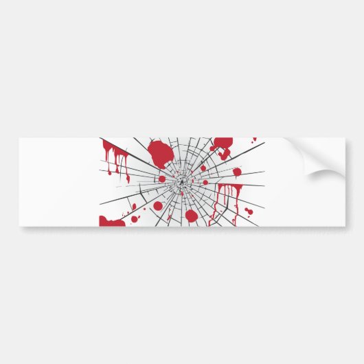 met een halogeengruid glas bumpersticker (Voorkant)