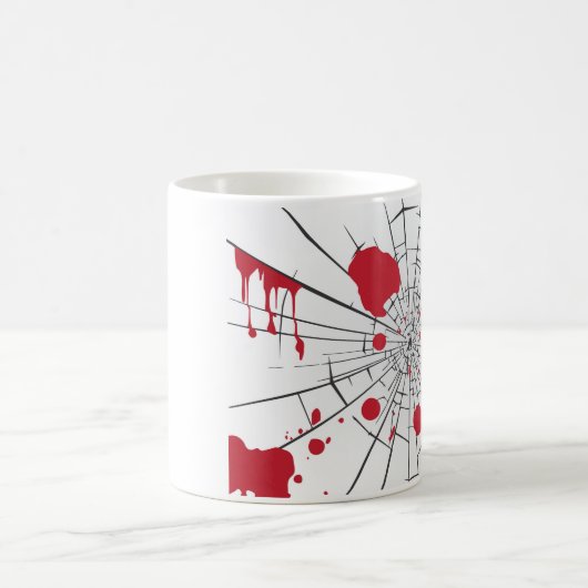 met een halogeengruid glas koffiemok (Center)