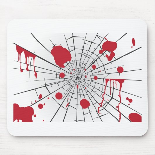 met een halogeengruid glas muismat (Voorkant)