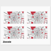 met een halogeengruid glas rechthoekige sticker (Vel)