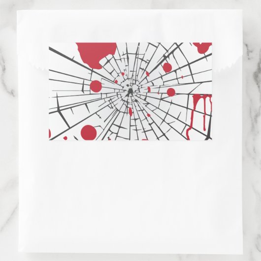 met een halogeengruid glas rechthoekige sticker (Tas)