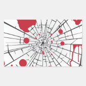 met een halogeengruid glas rechthoekige sticker (Voorkant)