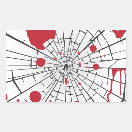 met een halogeengruid glas rechthoekige sticker (Voorkant)