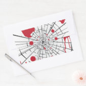 met een halogeengruid glas rechthoekige sticker (Envelop)