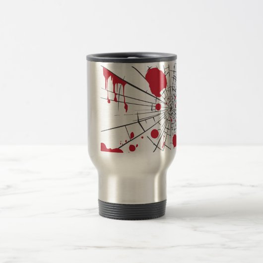 met een halogeengruid glas reisbeker (Center)