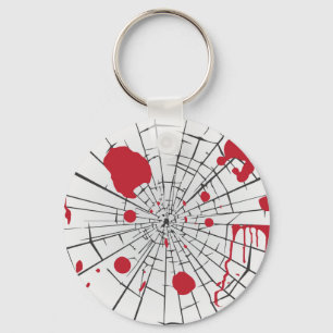 met een halogeengruid glas sleutelhanger