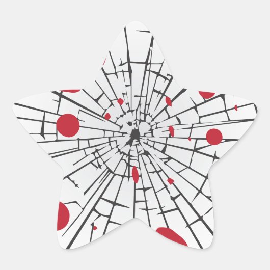 met een halogeengruid glas ster sticker (Voorkant)