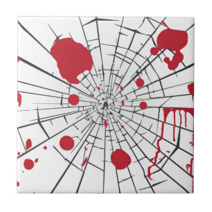 met een halogeengruid glas tegeltje