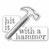 Met een hamer sticker (Voorkant)