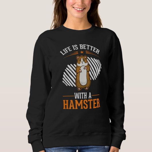 met een Hamsterwiel Hamster Trui (Voorkant)