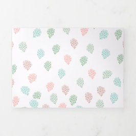 Met een handbeschilderd kerstpine kegel pasta-mult drieluik wenskaart