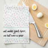 Met een handbeschilderd kerstpine kegel pasta-mult theedoek (Quarter Fold)