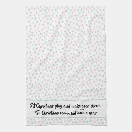 Met een handbeschilderd kerstpine kegel pasta-mult theedoek (Verticaal)