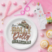Met een Holly Dolly Kerstmis Papieren Bordje (Feest)
