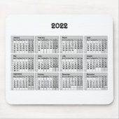 met een kalender- en weeknummering voor 2022 - Mui Muismat (Voorkant)