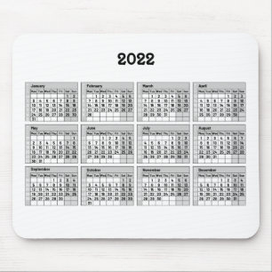 met een kalender- en weeknummering voor 2022 - Mui Muismat