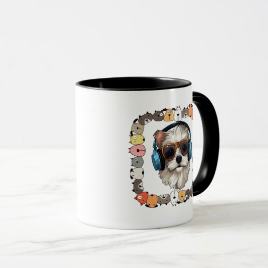 met een kattenthema mok (Voorkant rechts)