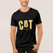 met een kattenthema Tri-Blend shirt (Voorkant)