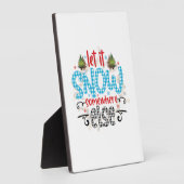 Met een kerstcadeau kun je het ergens anders sneeu fotoplaat (Zijkant)