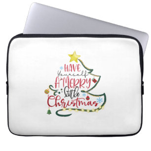 Met een kerstcadeautje heb je een prettig kerstfee laptop sleeve