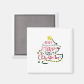 Met een kerstcadeautje heb je een prettig kerstfee magneet (Voorkant / Achterkant)