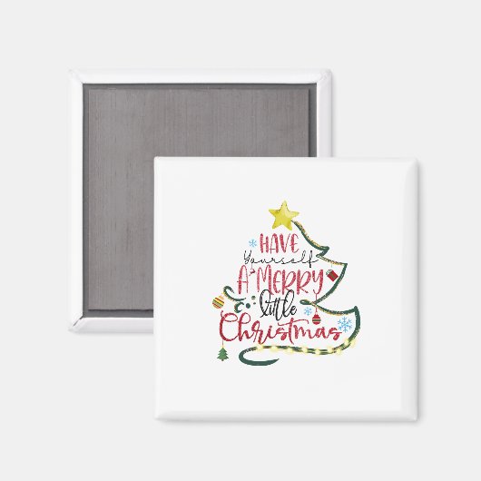 Met een kerstcadeautje heb je een prettig kerstfee magneet (Voorkant / Achterkant)