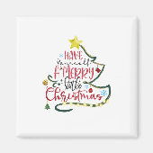 Met een kerstcadeautje heb je een prettig kerstfee magneet (Voorkant)