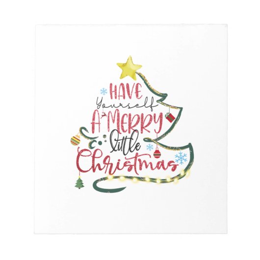 Met een kerstcadeautje heb je een prettig kerstfee notitieblok (Voorkant)