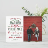 Met een kerstfeest bespaar je de datum save the date (Staand voorkant)