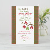 Met een kerstkaart gevuld met joy voor de scriptie (Staand voorkant)