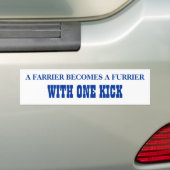 MET ÉÉN KICK WORDT EEN BOERER EEN BRUGER BUMPERSTICKER (Op auto)