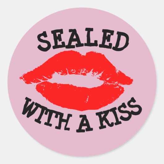 MET EEN KISS, VALENTIJNSDAG STICKERS (Voorkant)