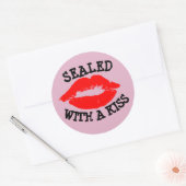MET EEN KISS, VALENTIJNSDAG STICKERS (Envelop)