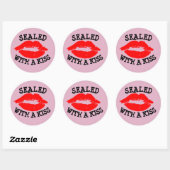 MET EEN KISS, VALENTIJNSDAG STICKERS (Vel)
