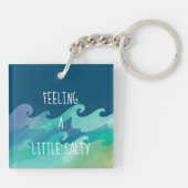 Met een kleine zout knollen Acrylische Sleutelhang Sleutelhanger (Achterkant)